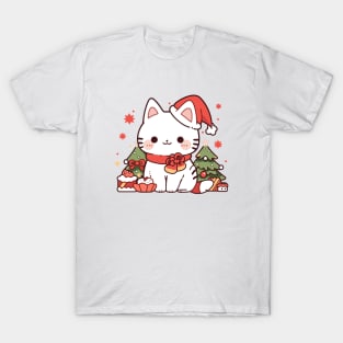 Adorable Christmas Kitten T-Shirt